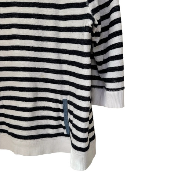 Talbots Navy and White Long Sleeve Crewneck Top, XL - Picture 4 of 7